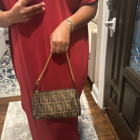 Fendi Monogram Canvas Wristlet Pochette - Picture 12 of 16